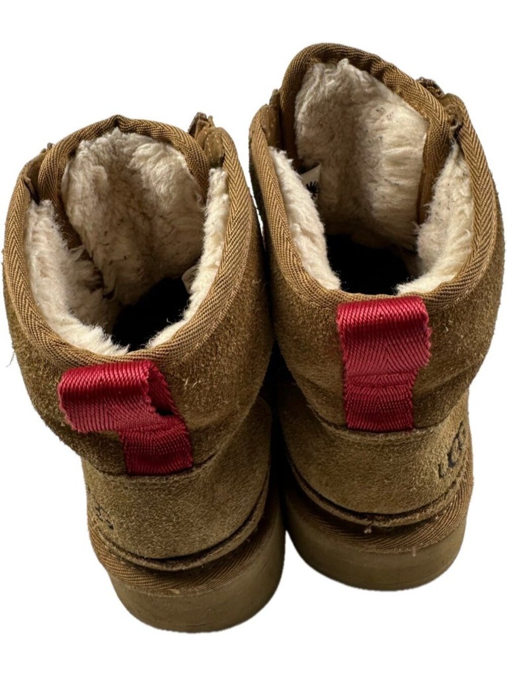 UGG Kid's Neumel Platform Suede‎ Zip Boot Brown Suede Size 3 - Picture 5 of 9